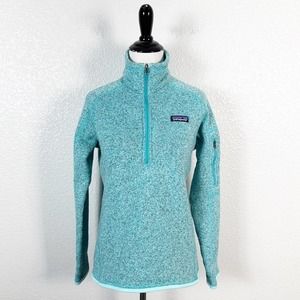 Patagonia Womens Better Sweater 1/4 Zip Pullover in Bend Blue Size Small